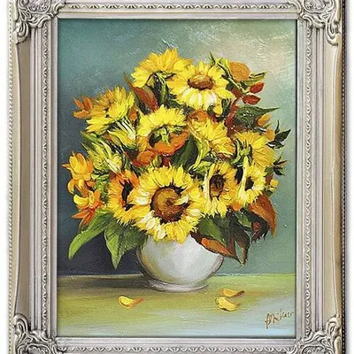Obraz olejny - kwiaty - 40x50 cm - g94221