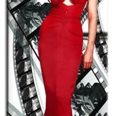 Marilyn monroe - w czerwonej sukience - 50x150 cm - g17717