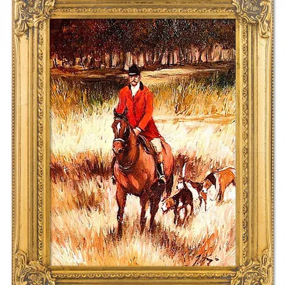 Polowanie - myśliwy - 40x50 cm - g04991