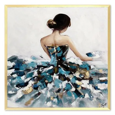 Obraz olejny - baletnice - 63x63 cm - g104626