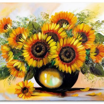 Słoneczniki - kwiaty słoneczne - 60x90 cm - g00028