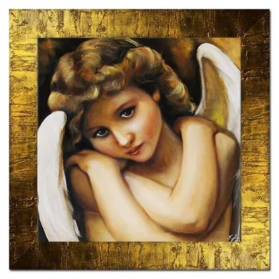 Aniołki - melancholia anioła - 70x70 cm - g02122