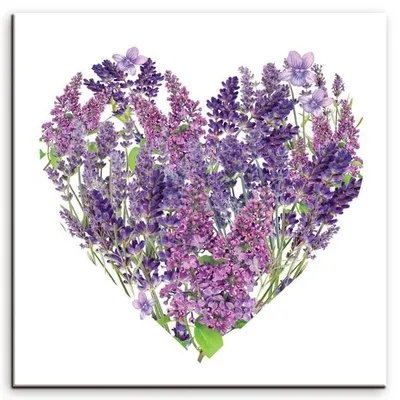 Lawenda - lawendowe serce - 100x100 cm - g94290