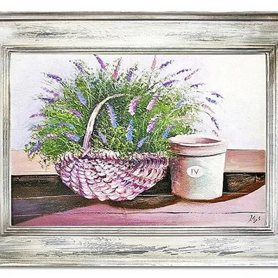 Lawenda - koszyczek lawendy - 86x116 cm - g16848