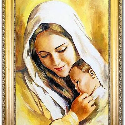 Maryja - matka boska z małym jezusem - 75x105 cm - g16801
