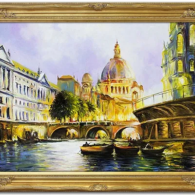 Architektura - wenecki kanał - 82x112 cm - g17484