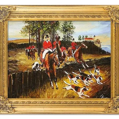 Polowanie - kłus za zwierzyną - 40x50 cm - g02290