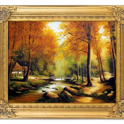Pejzaż tradycyjny - leśny potok - 40x50 cm - g01389