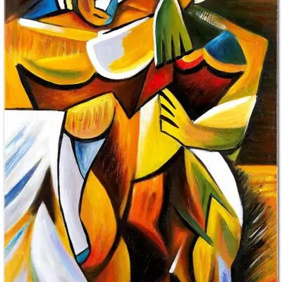 Obraz olejny - pablo picasso - przyjaźń - 80x120 cm - g118866