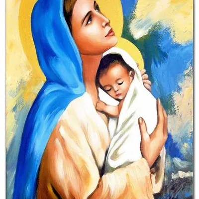 Obraz olejny - obrazy maryjne - najświętsza maryja panna - 50x70 cm - g119332