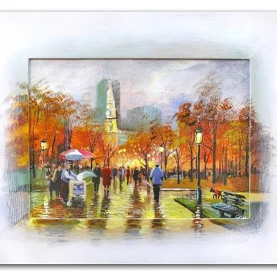 Architektura - widok na starówkę - 46x56 cm - g00216