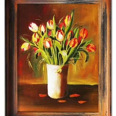 Tulipany - czerwona wiązanka - 40x50 cm - g01928