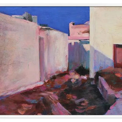 Obraz olejny - architektura - 53x73 cm - g116555