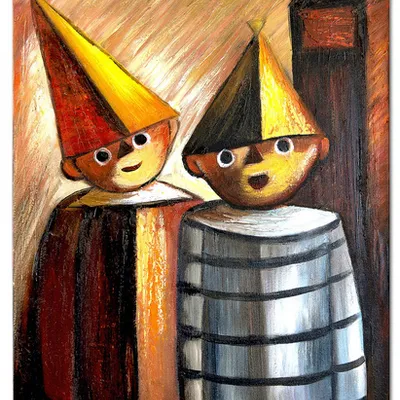 Tadeusz makowski - mali przyjaciele - 60x90 cm - g00347