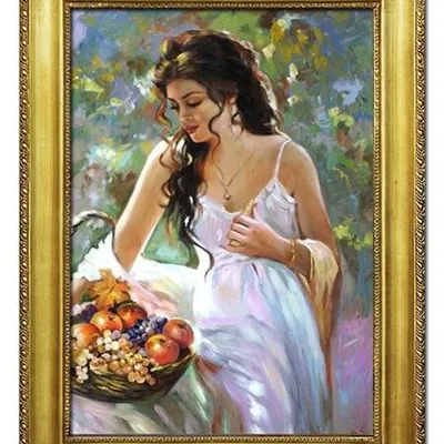 Ludzie - wracając z ogrodu - 75x105 cm - g16189