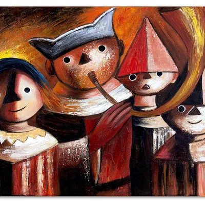 Tadeusz makowski - dzieci z trąbą - 60x90 cm - g00343