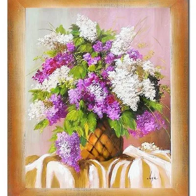 Bzy - bukiet dzikich bzów - 53x64 cm - g05759