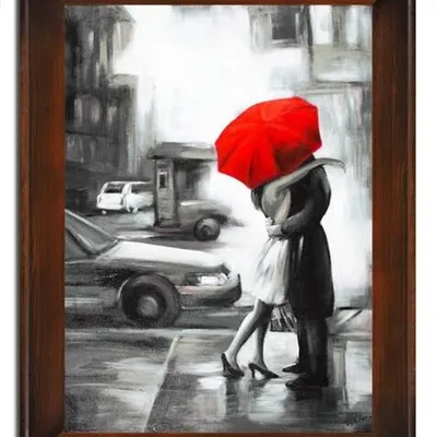 Ludzie - pocałunek - 72x92 cm - g16493