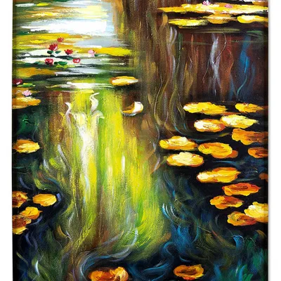 Obraz olejny - impresjoniści - claude monet - nenufary - 120x180 cm - g119387