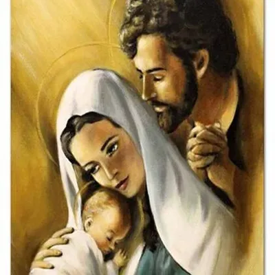 Obraz olejny - religijne - portret świętej rodziny - 60x90 cm - g105048