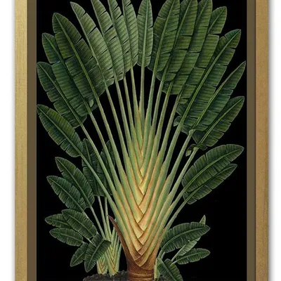 Obraz - tropikalne liście i kwiaty - 33x43cm - g102596