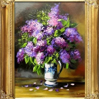 Bzy - pachnący bukiet - 40x50 cm - g05936