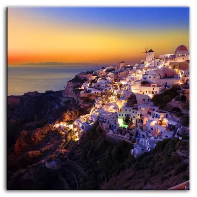 Krajobrazy - santorini - 100x100 cm - g92980