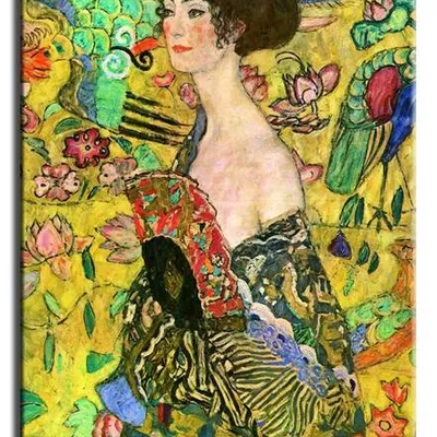 Gustav klimt - kobieta z wachlarzem - 50x70 cm - g92498