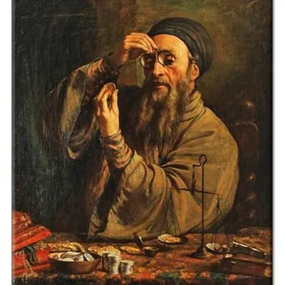 Żyd na szczęście - żyd z pieniążkiem - 20x25 cm - g96172