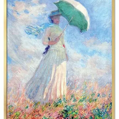 Obraz drukowany - impresjoniści - claude monet - kobieta z parasolką - 53x73 cm - g113219