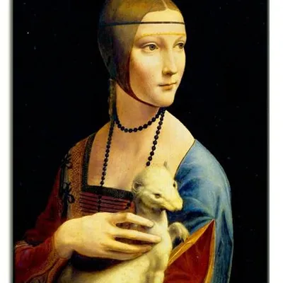 Leonardo da vinci - dama z łasiczką - 50x70 cm - g92613