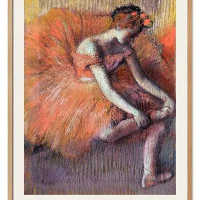 Obraz drukowany - impresjoniści - edgar degas - tancerka poprawiająca pointy - 63x93 cm - g114447