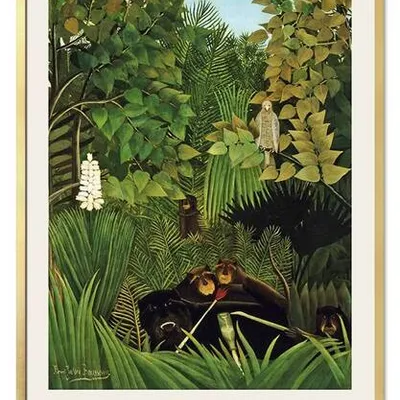 Obraz drukowany - wielcy mistrzowie - henri rousseau - wesołe błazny - 63x93 cm - g114469