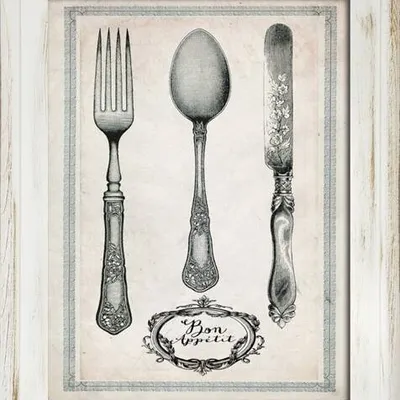 Retro - srebra po babci zofii - 40x50 cm - g93075