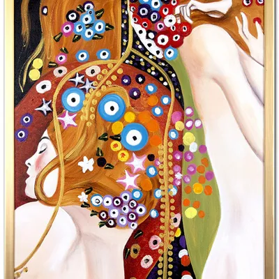 Obraz olejny - gustav klimt - węże wodne i - 53x73 cm - g118512
