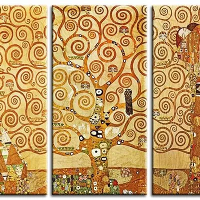 Gustav klimt - drzewo życia - 45x90 cm x3 - g94534