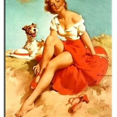 Pin-up girls - plażowiczka - 40x50 cm - g17851