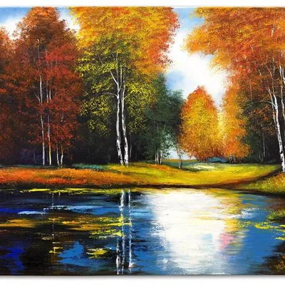 Obraz olejny - pejzaże - 80x120 cm - g119091