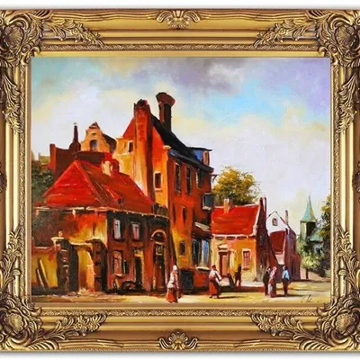 Architektura - ceglane domki - 53x64 cm - g05540
