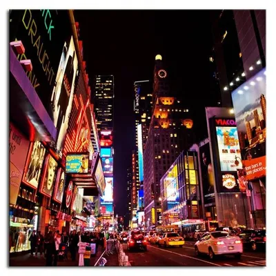 New york - blask nocy - 100x100 cm - g92974
