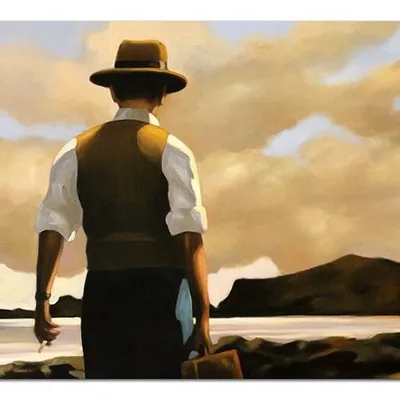 Obraz olejny - jack vettriano - the drifter - 120x180 cm - g118819