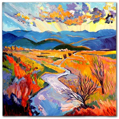 Obraz - pejzaż nowoczesny - 100x100cm - g99273