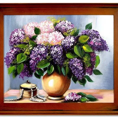 Obraz olejny - kwiaty - 48x58 cm - g15519