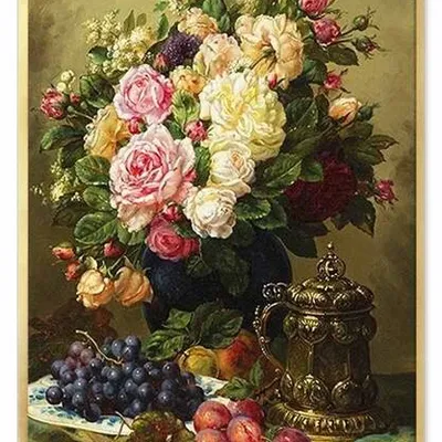Kwiaty - sierpniowa martwa natura - 109x78 cm - g94389