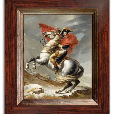Jacques louis david - napoleon przekraczający przełęcz świętego bernarda w 1800 roku - 36x31 cm - g95132