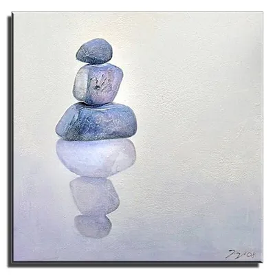Feng shui - kamień i woda - 60x60 cm - g01665