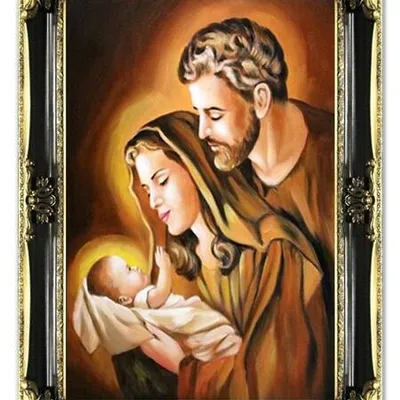 Obraz olejny - religijne - święta rodzina - 80x110 cm - g109215