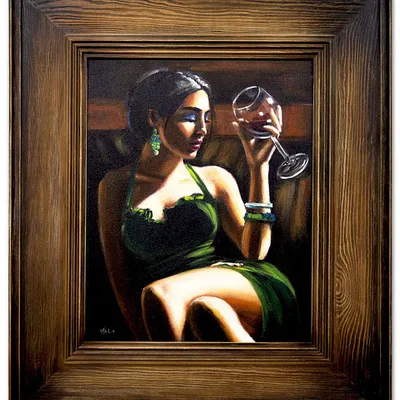 Ludzie - czerwone wino - 61x71 cm - g15220