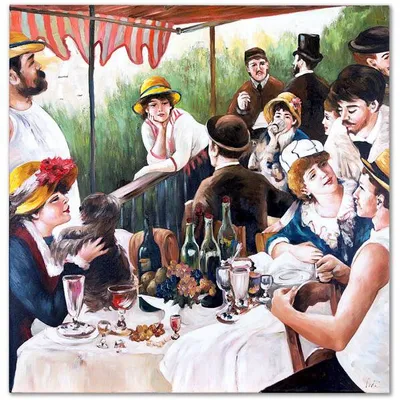 Pierre auguste renoir - śniadanie wioślarzy - 90x90 cm - g00606