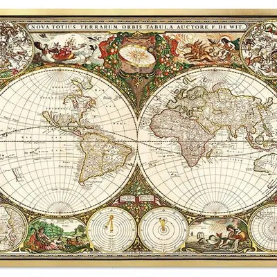 Mapy - mapa świata - 64x84 cm - g92452